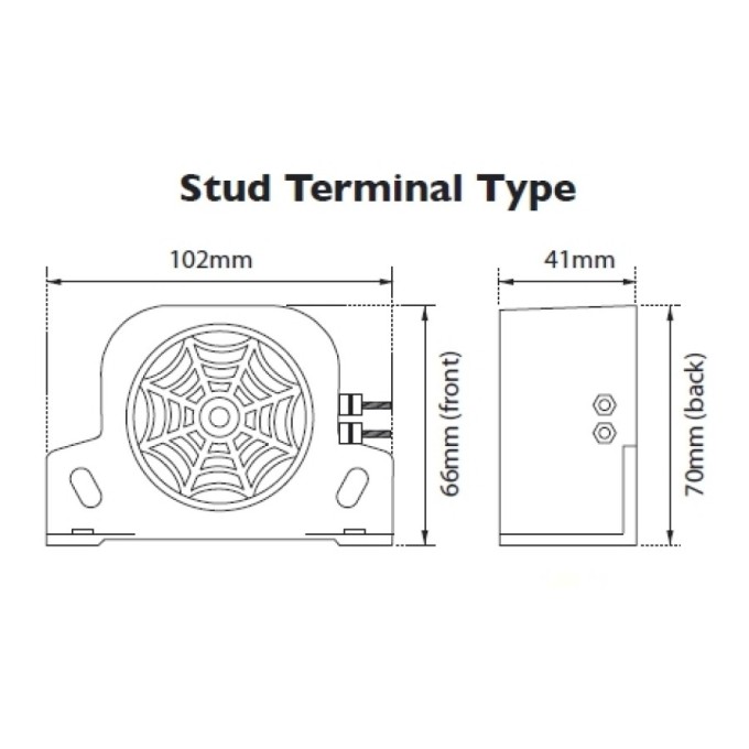 Alarma Marsarier 102 dB - Conectare cu piulite